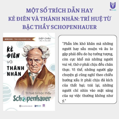 Sách - Kẻ điên và thánh nhân: Trí tuệ từ bậc thầy Schopenhauer - Tinh hoa nhân loại - Bizbooks