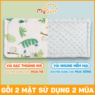 Gối nằm ngủ cho bé sơ sinh gối kê lót đầu thấm hút mồ hôi cho bé sơ sinh đến 2 tuổi 