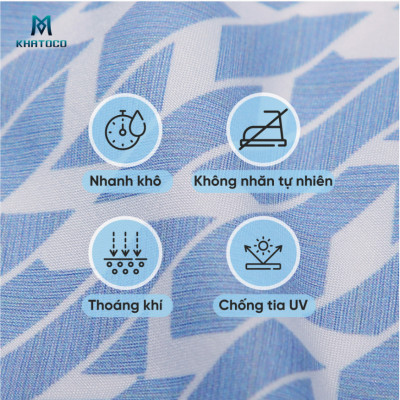 Áo sơ mi Khatoco tay ngắn lai ngang