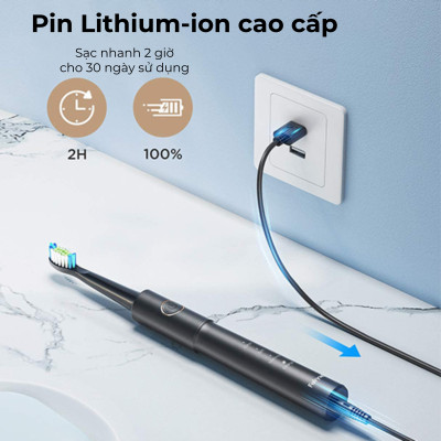 Bàn chải đánh răng Fairywill E11. Công nghệ Đức, tặng kèm 8 đầu bàn chải đủ dùng trong 2 năm