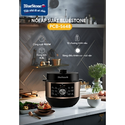Nồi Áp Suất BlueStone PCB-5648 - 4,5 lít - 900W - Bảng điều khiển cơ - Bảo hành 2 năm - Hàng chính hãng