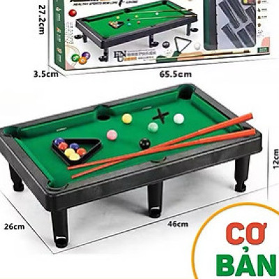 Bàn Bi A Mini – Bàn Bida Mini Cho Bé Nhiều Kích Cỡ, Đầy Đủ Phụ Kiện [44,5cm x24,5cm x 15,5cm]