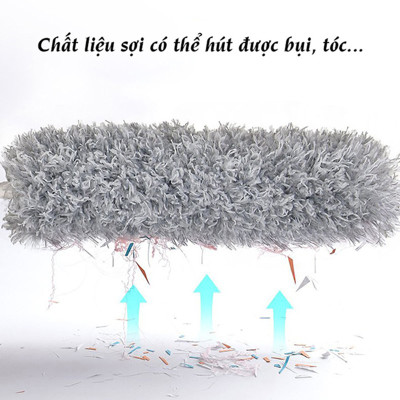 Chổi quét trần cán dài sợi vải siêu nhỏ quét bụi đa năng