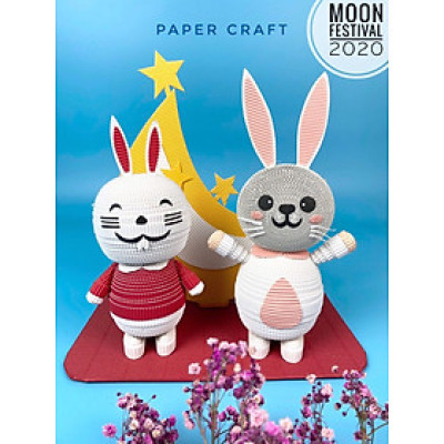 Đồ chơi thủ công giấy 3D Crazy PaperCraft Toy - Rabbit