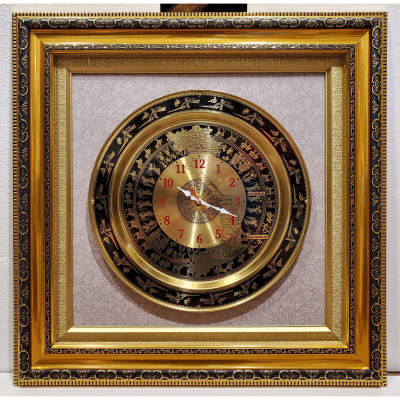 ĐỒNG HỒ MÂM MẶT TRỐNG ĐỒNG NGỌC LŨ ( ĐỒNG VÀNG NGUYÊN CHẤT) 