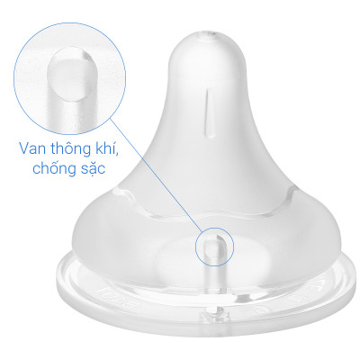 Bộ 2 núm ti Pigeon siêu mềm Plus WN3 cổ rộng size LLL (từ 15 tháng)