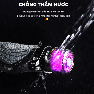 Đèn LED Gắn Lỗ Ống Tay Lái Xe Đạp BT-0601 cho đường kính lỗ 15-23mm Sạc Type-C 6 Màu Mai Lee An Toàn Ban Đêm - Mai Lee