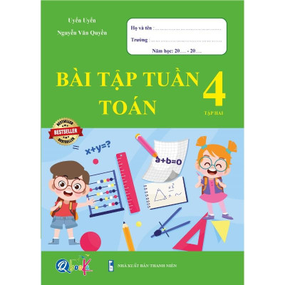 Sách - Combo Bài Tập Tuần Lớp 4 Cả Năm - Toán và Tiếng Việt (4 cuốn)