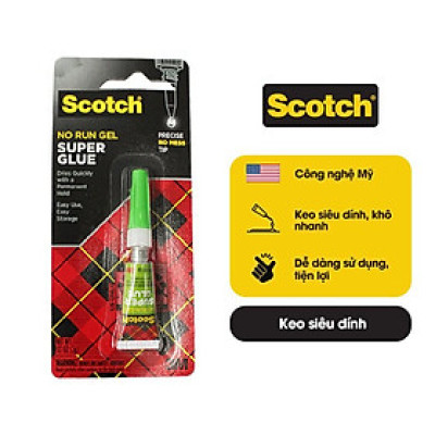 Keo dán đa năng Scotch 3M siêu dính, siêu bền, keo trong suốt tính thẩm mỹ cao, keo loãng mau khô, dễ sử dụng AD113
