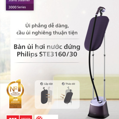 Bàn ủi hơi nước đứng Philips STE3160/30  - Hàng chính hãng
