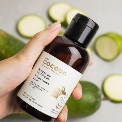 Combo Toner bí đao cân bằng da cocoon 140ml + Nước dưỡng tóc tinh dầu bưởi Pomelo Cocoon 140ml