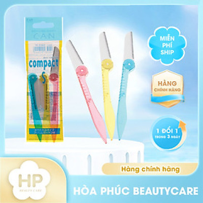 Dao Cạo Lông Mặt Cán Gập Kai Can Compact 01244 CS-3P (Set 3 cây)