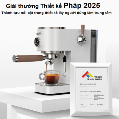 Máy pha cà phê Cappuccino, Ristretto, Espresso, Latte chuyên nghiệp thương hiệu Mỹ cao cấp HiBREW H13 - Hàng nhập khẩu