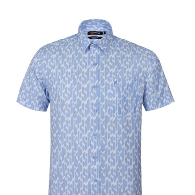 Áo sơ mi Khatoco tay ngắn lai ngang