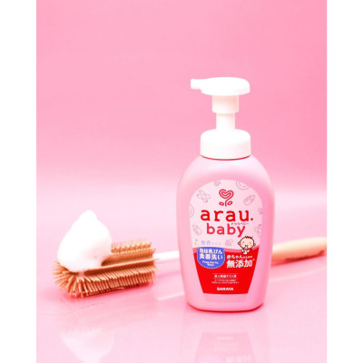 Combo Nước rửa bình thảo mộc cho bé Arau Baby Bình 500ml + Túi 450ml