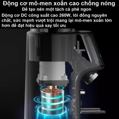 Máy xay cà phê chuyên nghiệp thương hiệu cao cấp Shardor BD-CG301 - Công suất 260W - Hàng nhập khẩu (BH 1 NĂM)