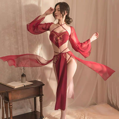 P103 Váy ngủ cổ trang kèm quần váy sexy - Đầm ngủ nữ cổ trang gợi cảm - Đồ ngủ nữ sexy