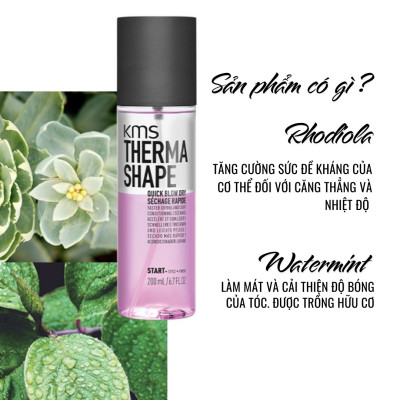 Xịt Sấy Khô Nhanh Goldwell KMS Thermashape Cấp Dưỡng, Bảo Vệ Tóc, Sấy Nhanh Hơn Gấp 2 Lần 200ml