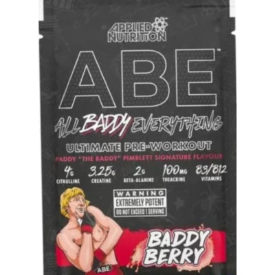 Sample ABE - Applied Nutrition, Gói dùng thử pre workout ABE, 1 Lần dùng hỗ trợ tăng sức mạnh, Tăng sức bền, Pump cơ bắp