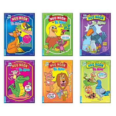 Sách - Em Đọc Ngụ Ngôn Và Tô Màu - Bộ 12 Cuốn