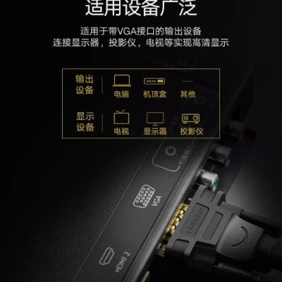 Ugreen UG11635VG101TK 20M màu Đen Cáp tín hiệu 2 đầu VGA - HÀNG CHÍNH HÃNG