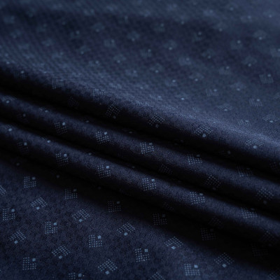 Áo sơ mi nam dài tay ALIGRO cổ bẻ dáng ôm body 100% chất cotton navy vân ô ALGS223