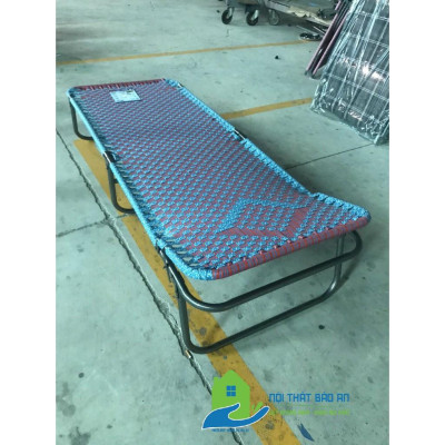 Giường xếp dây đài loan khung sắt BẢO AN - Mẫu mới M07