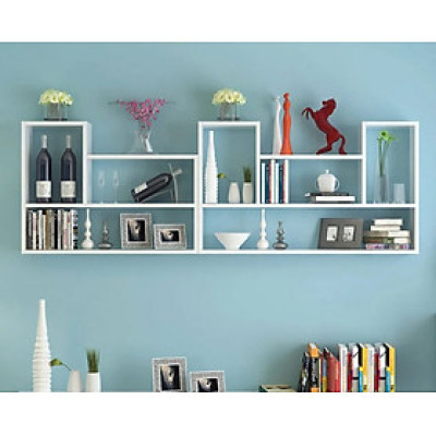 Combo 2 Kệ Gỗ Trang Trí Treo Tường Chữ L và Chữ U Juno Sofa CTKT812 90cm x 62cm x 15cm