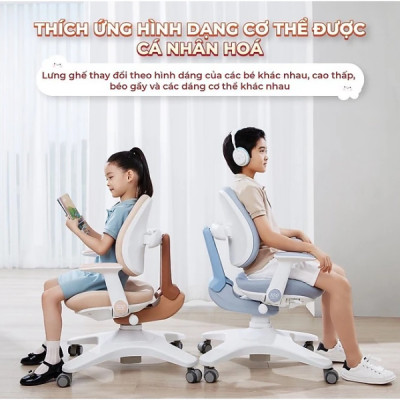 Ghế học sinh chống gù đa năng Tundo nâng hạ chiều cao tay gạt CT AI-G30 mặt ghế dịch chuyển linh hoạt