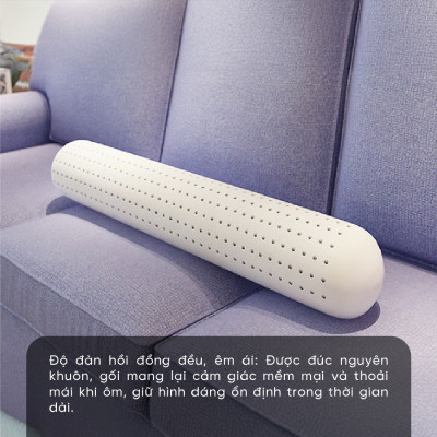 Gối Ôm Cao Su Kim Cương Honey KCGO20100 (20 x 100 cm) - Trắng