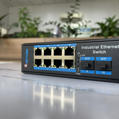 Switch poe công nghiệp Gnetcom G-IES7108GE-2SFP Hàng Chính Hãng