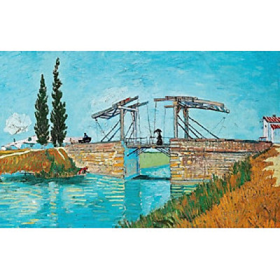 Tranh in giấy dó - Tranh phong cảnh Van Gogh trên giấy dó - tranh giấy dó 33x60cm - Vincent van Gogh
