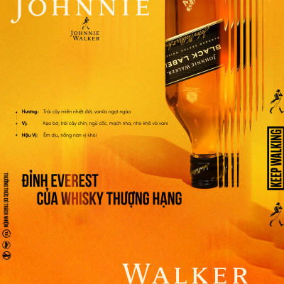 Rượu Johnnie Walker Black Label Blended Scotch Whisky 40% 750Ml [Không hộp]