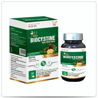 [TPBVSK] ADO BIOCYSTINE – Hỗ trợ cải thiện sạm da, giúp tóc, móng chắc khỏe (Hộp 30 viên)