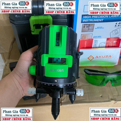 [chính hãƞg] Máy Cân Mực 5 Tia Xanh AKUZA Siêu Sáng, Bộ máy 2 pin, Bảo Hành 1 Năm