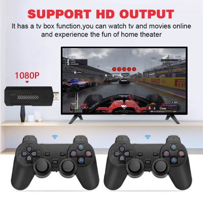 Bộ Máy Retro Gamestick X2 64G 2 tay cầm kết nối HDMI cho màn hình Tivi máy chiếu hàng nhập khẩu