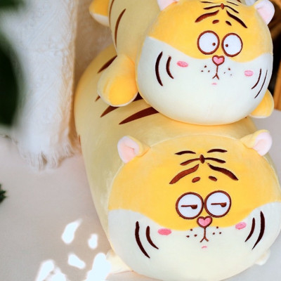 Thú nhồi bông hổ mặt ngáo mắt tròn dễ thương - Size từ 45cm đến 70cm - Quà tặng gấu bông hổ êm mịn.