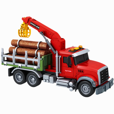 TOYSTAR - 666-20R Mô hình Xe vận chuyển gỗ (có cần cẩu) tỉ lệ 1:14, Xe ô tô đồ chơi cho bé