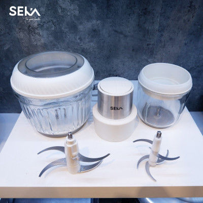Máy xay thịt đa năng SEKA SK2287, 2 cối thủy tinh, thiết kế 4 - 6 lưỡi dao sắc bén, Công suất mạnh 500W hàng nhập khẩu