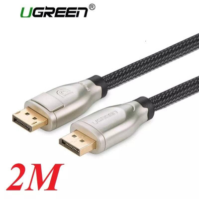 Ugreen UG30120DP107TK 2M Màu Đen Cáp 2 Đầu Displayport V1.2 cao cấp hỗ trợ 4K*2K 60GHz - HÀNG CHÍNH HÃNG