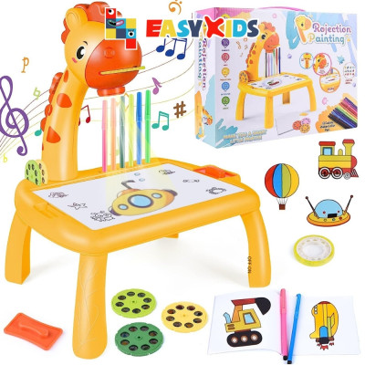 Đèn Chiếu Hình Tập Vẽ, Bàn Vẽ Thông Minh Cho Bé Đèn Vẽ Hình Vẽ Tranh Máy Chiếu Có Nhạc Hình Hươu