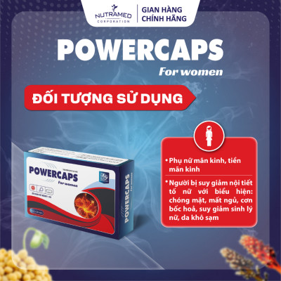 Viên uống Powercaps For Women hỗ trợ tăng cường sinh lý và cân bằng nội tiết tố nữ (30 viên) - Nutramed