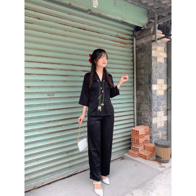 Đồ Lam Đi Chùa Bà Lai Lụa Pháp Cao Cấp