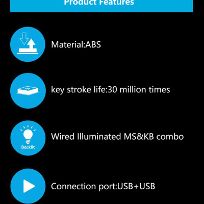 Bộ phím chuột R8 1923 LED - ĐEN - Hàng Nhập Khẩu - NTH