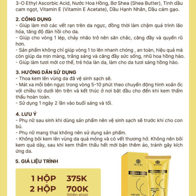 Kẹo mầm sâm tố nữ Xmax Mychi và kem nở ngực Mychi Massage cream