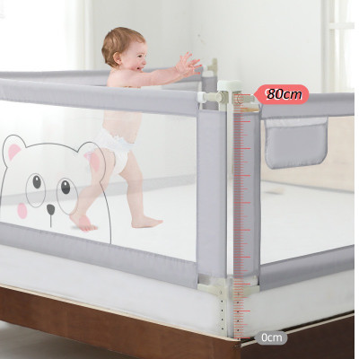 Bộ 3 thanh chắn giường mẫu gấu xám dạng trượt đủ kích thước