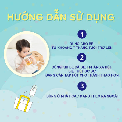 Bình ống hút RICHELL Nhật MUGOOD 200ml chống sặc | Baby