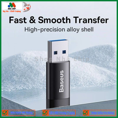 Đầu Chuyển USB Sang Type C tốc độ cao Baseus Ingenuity Series Mini OTG Gen2 (USB-A 3.1 Full Size to Type C, 10Gbps High speed OTG, PD Fast charge Support)- Hàng chính hãng