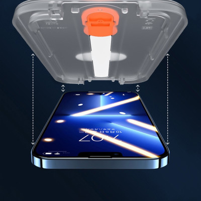 Kính Cường Lực Wiwu Ivista Super Hardness Chịu Lực gấp 10 Lần Dành Cho Iphone, Có Màng Che Loa, Full Clear - Hàng Chính Hãng