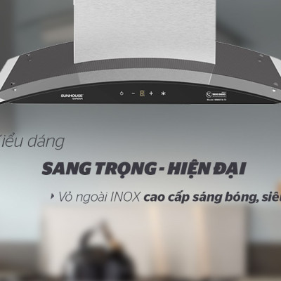 Máy Hút Mùi Kính Cong Sunhouse MMB6682-70 - Hàng Chính Hãng